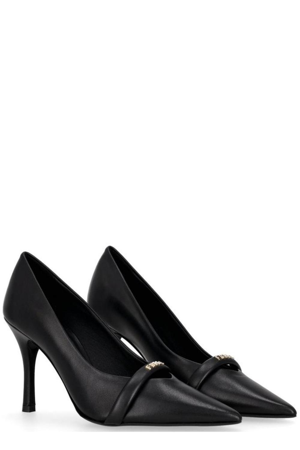 Furla Logo Lettering Pointed Toe Pumps