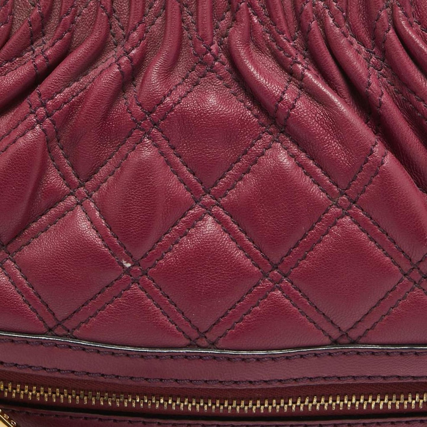 Marc Jacobs Fuchsia Quilted Leather Little Stam Shoulder Bag