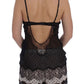 Dolce & Gabbana Elegant Black Silk Lace Lingerie Chemise