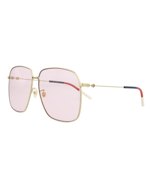 Square-Frame Metal Sunglasses