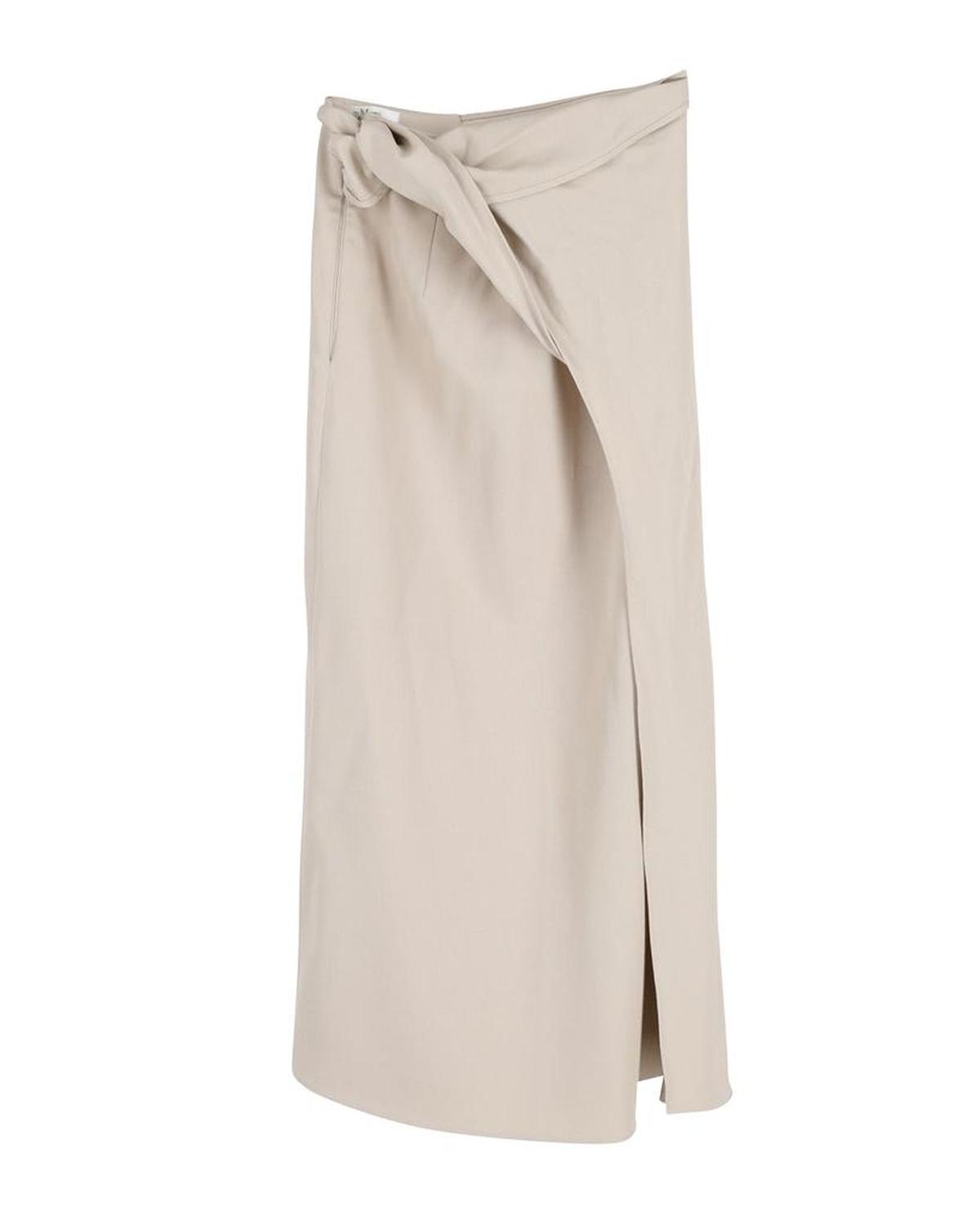 Maxmara Midi Skirt in Beige Wool