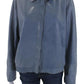 'S Max Mara Womens Leather Full Zipper Long Sleeves Jacket Blue