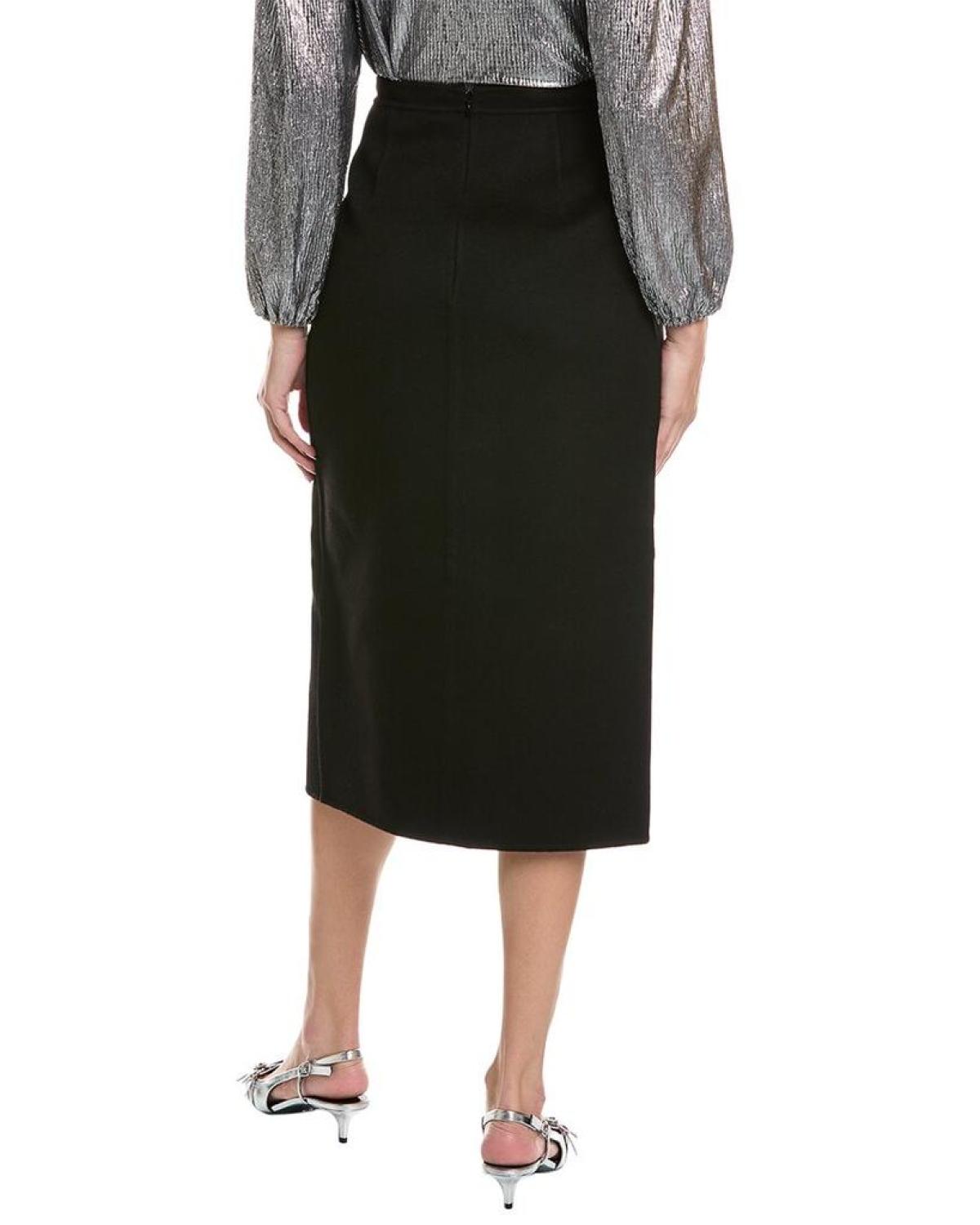 Michael Kors Collection Scissor Wool Skirt