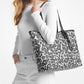 Eliza Extra-Large Leopard Logo Tote Bag