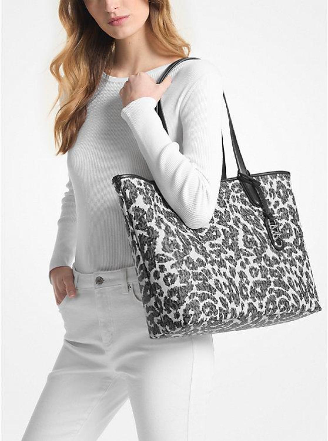 Eliza Extra-Large Leopard Logo Tote Bag