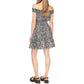 Womens Smocked Midi Fit & Flare Dress