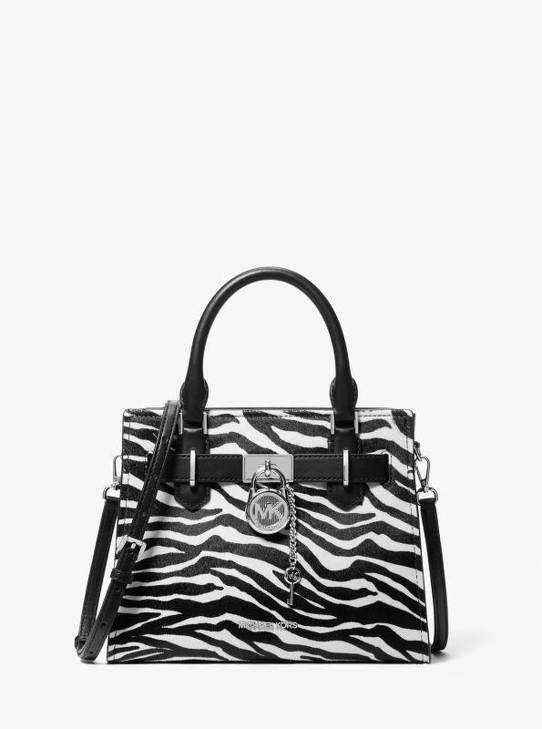 Hamilton Small Zebra Print Calf Hair Satchel