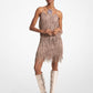 Bonded Suede Fringed Dress