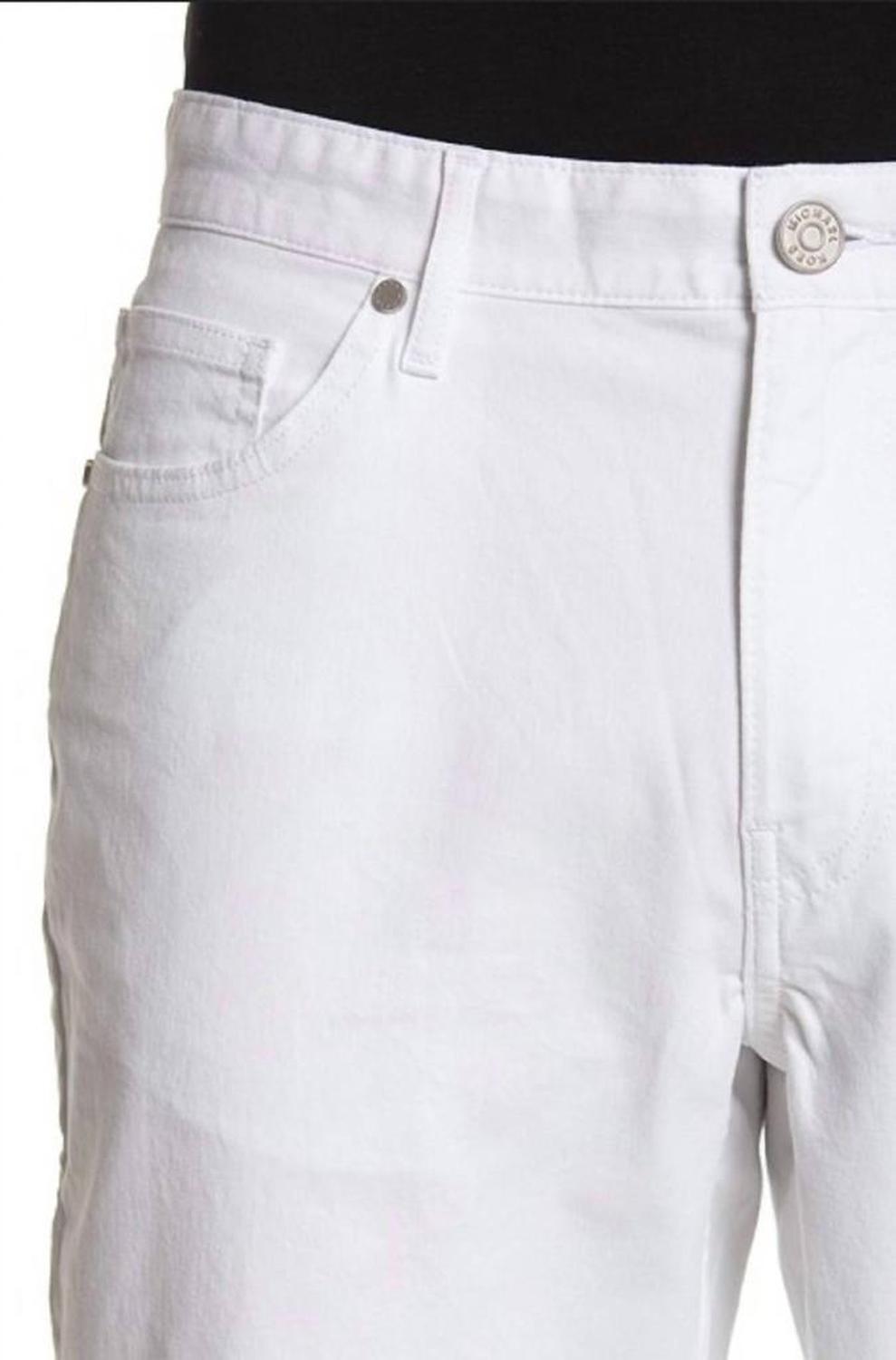 Stretch Twill Grant Classic Fit Jeans In White