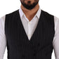 Dolce & Gabbana Elegant Striped Double-Breasted Dress Vest