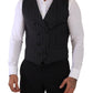 Dolce & Gabbana Elegant Striped Double-Breasted Dress Vest