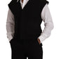 Dolce & Gabbana Elegant Black Wool Cotton Dress Vest