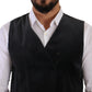 Dolce & Gabbana Elegant Grey Double-Breasted Dress Vest