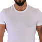 Dolce & Gabbana Elegant White Cotton Blend Round Neck Tee