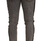 Dolce & Gabbana Chic Embellished Crown Skinny Jeans