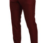 Dolce & Gabbana Elegant Cashmere-Silk Red Dress Pants