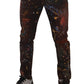 Dolce & Gabbana Multicolor Painted Skinny Denim Jeans