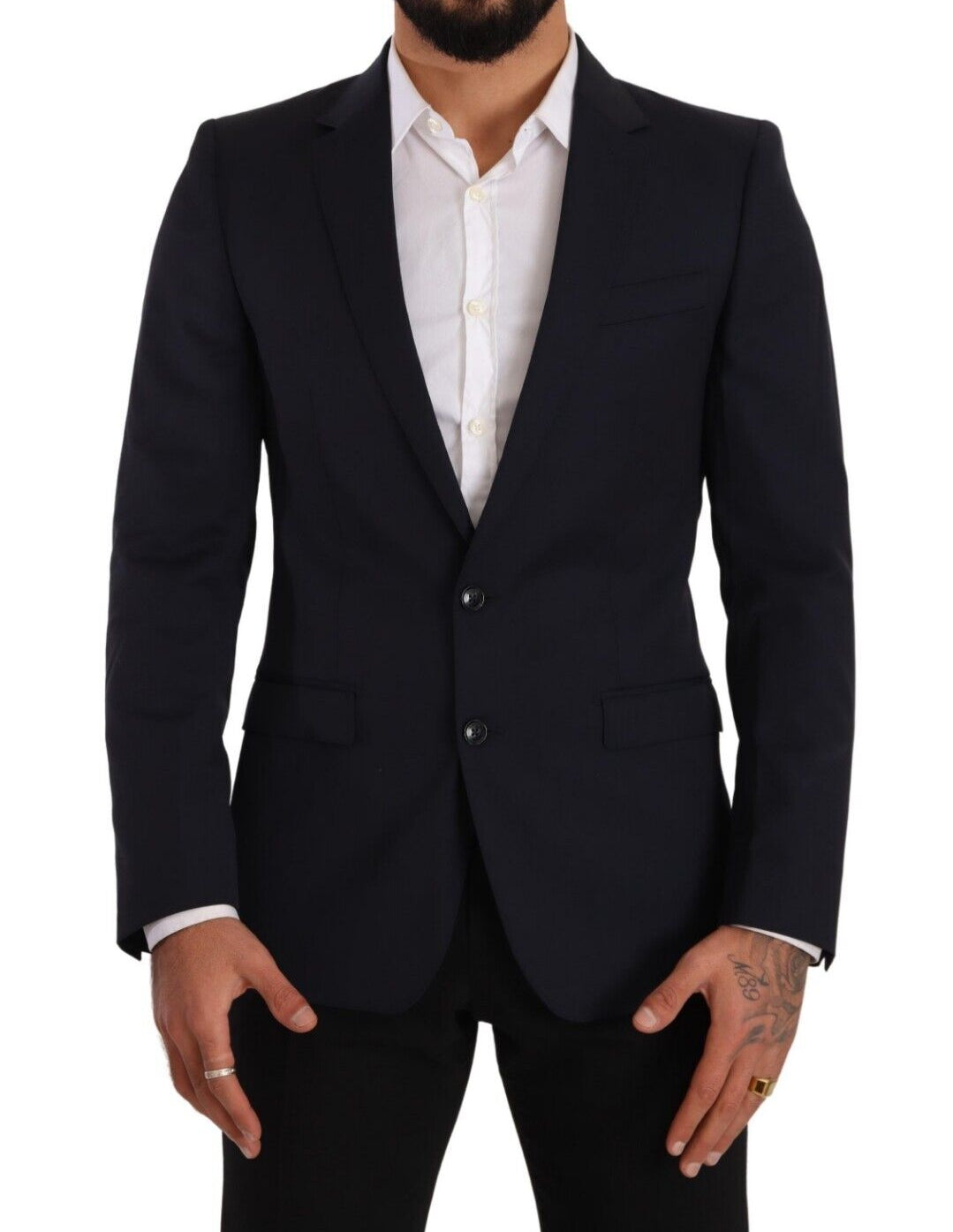 Dolce & Gabbana Sleek Navy Martini Slim Fit Wool Blazer