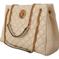 Versace Elegant Quilted Nappa Leather Tote