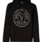 Versace Jeans Stunning Hooded Black Cotton Sweatshirt