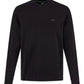 Hugo Boss Elegant Black Cotton Round Neck Sweatshirt