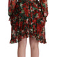 Dolce & Gabbana Floral Silk Mini Knee High Dress