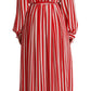 Dolce & Gabbana Elegant Striped Silk Maxi Dress