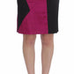 Dolce & Gabbana Elegant Pencil Skirt in Black and Pink