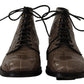 Dolce & Gabbana Elegant Crocodile Derby Brogue Boots