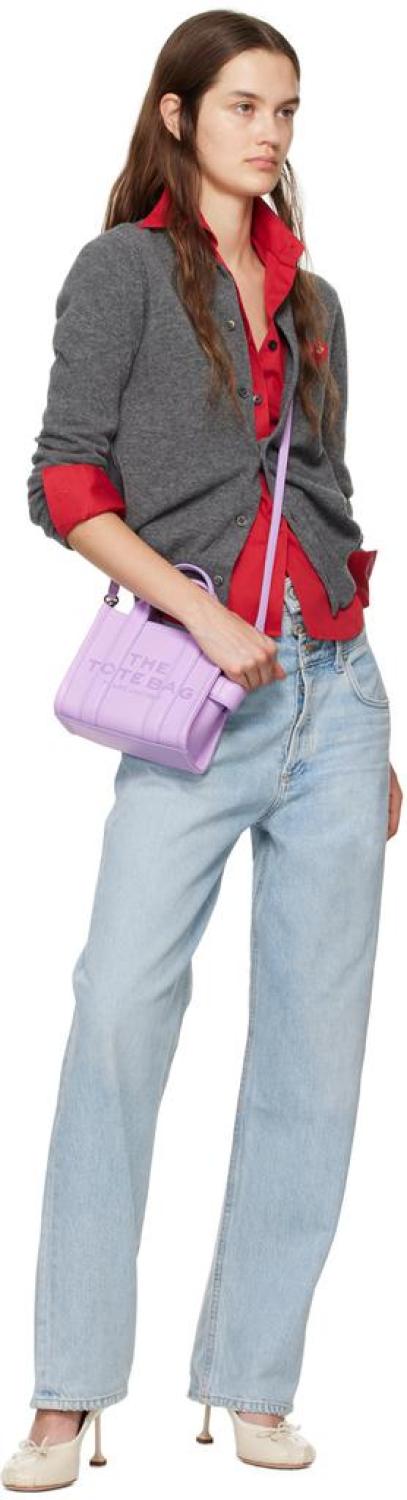 Purple 'The Leather Crossbody' Tote