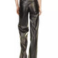 MICHAEL Women's Faux-Leather Sailor Pants