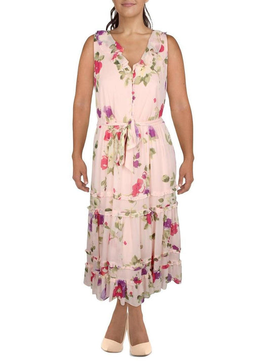 Womens Floral Maci Midi Dress