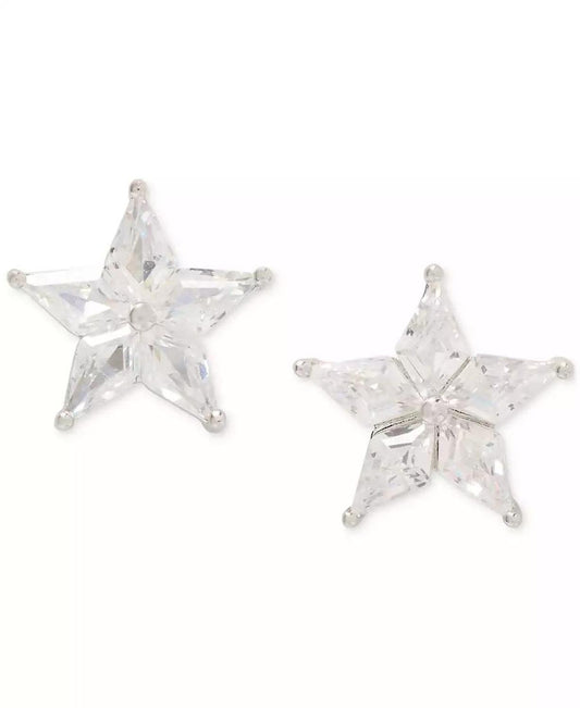 Silver-Tone Cosmos Stud Earrings