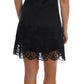 Dolce & Gabbana Elegant Black Silk Lace Lingerie Dress