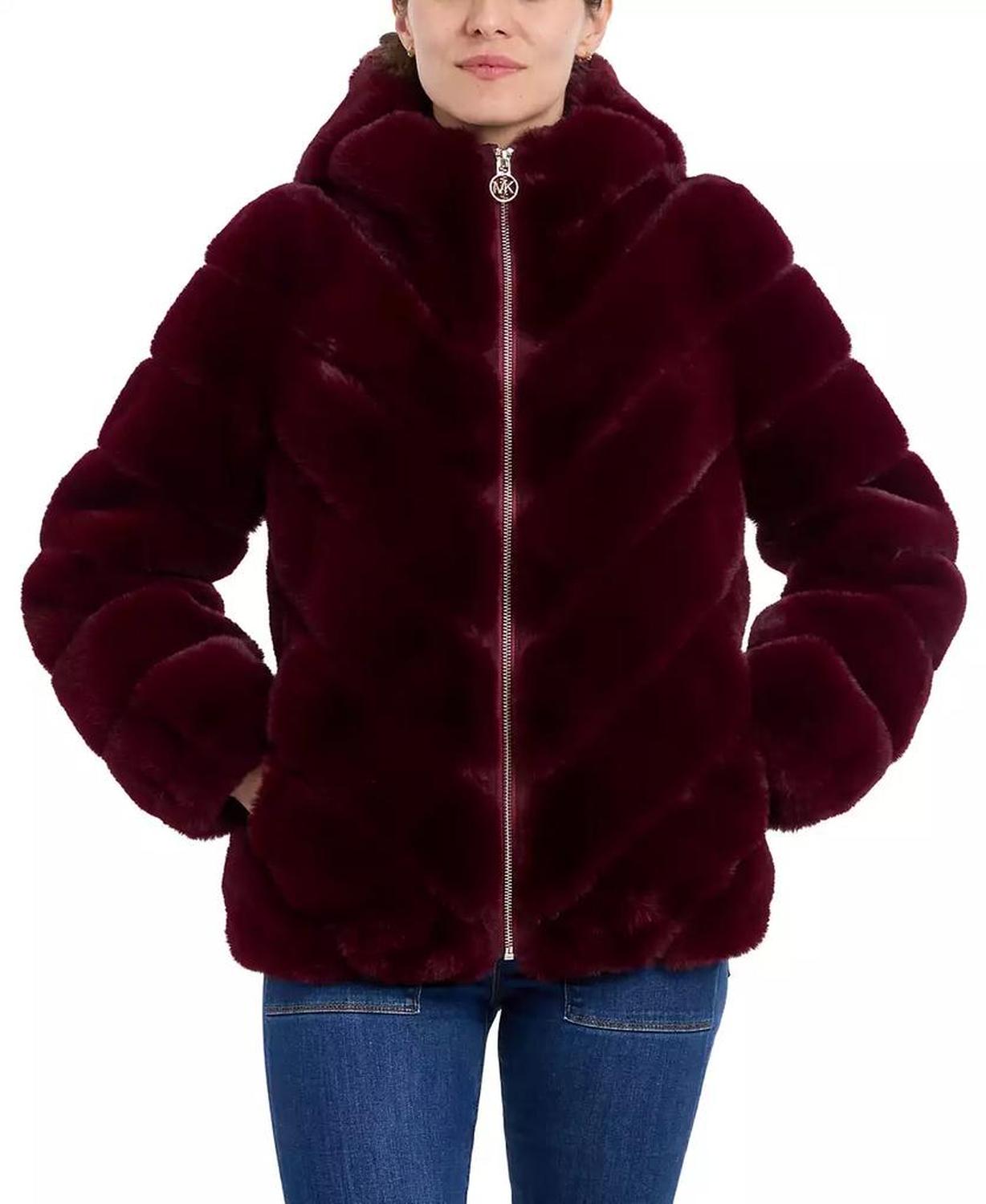 Women's Hooded Faux-Fur Coat