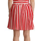 Dolce & Gabbana Elegant Striped Silk A-Line Mini Dress