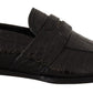 Dolce & Gabbana Elegant Crocodile Leather Moccasin Shoes