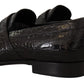 Dolce & Gabbana Elegant Crocodile Leather Moccasin Shoes