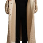 Dolce & Gabbana Elegant Beige Cashmere Overcoat Jacket