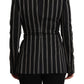 Dolce & Gabbana Elegant Striped Wool Stretch Jacket