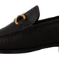 Salvatore Ferragamo Elegant Black Calf Leather Loafers