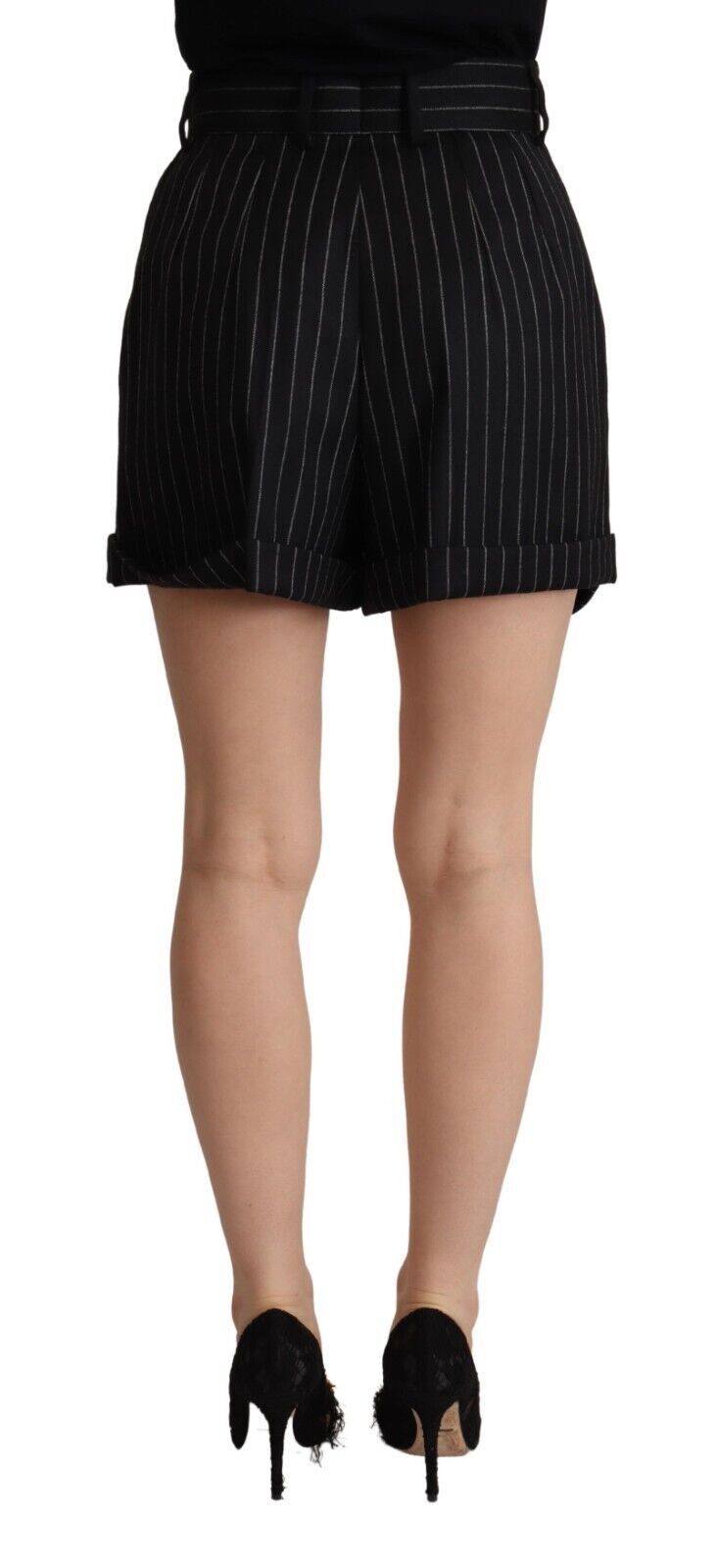 Dolce & Gabbana Elegant High-Waisted Striped Bermuda Shorts