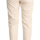 Dolce & Gabbana Chic White Skinny Boyfriend Jeans with Logo Plaque