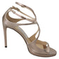 Jimmy Choo Ballet Pink Liquid Mirror Leather Sandals