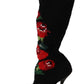 Dolce & Gabbana Elegant Sock Boots with Red Roses Detail