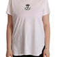 Dolce & Gabbana Elegant Collared Crown Print Tee