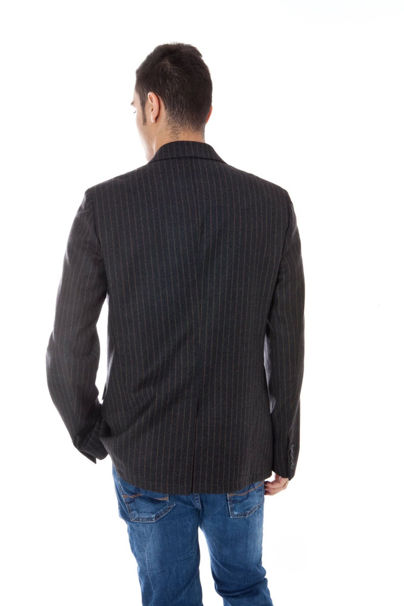 Calvin Klein Gray Wool Men Jacket