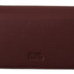 Karl Lagerfeld Elegant Wine Leather Evening Clutch