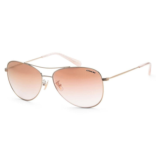 Coach Women's 58mm Shiny Light Gold Sunglasses