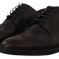 Dolce & Gabbana Elegant Purple Leather Derby Formal Shoes